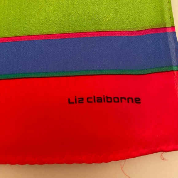 Vintage Liz Claibourne Bright Stripe Scarf, X2 - $25 each - Picture 2 of 5